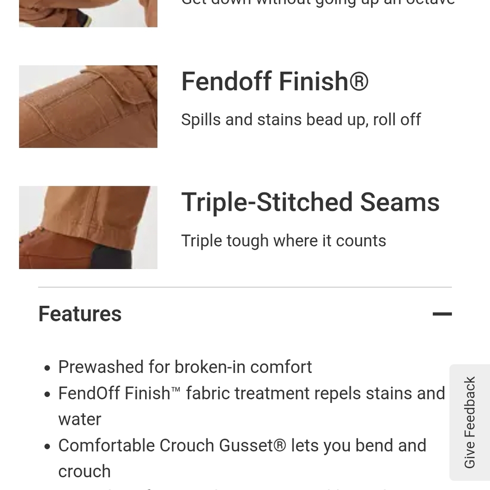 Duluth Trading Co Men's Tan Cargo Pants 30 X 34 - Picture 11 of 13